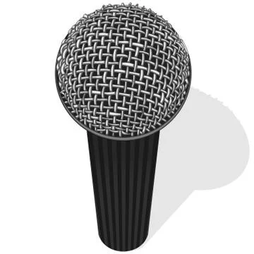 Black microphone Stock Illustration