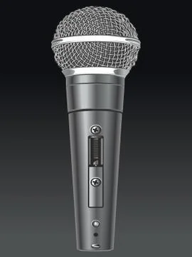 Black microphone. Stock-Illustration