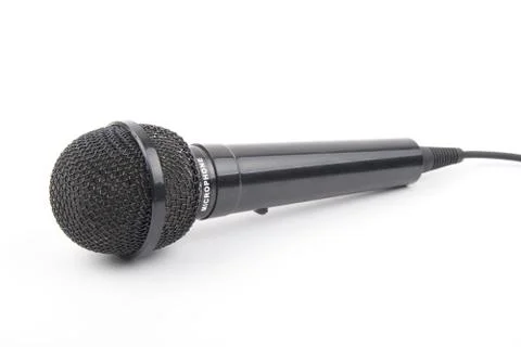Black microphone Stock Photos