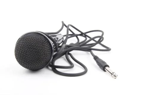 Black microphone Stock Photos