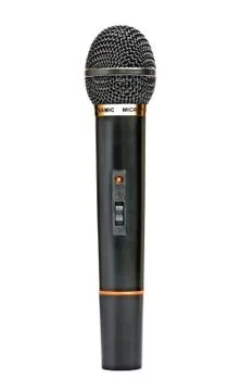 Black microphone Stock Photos