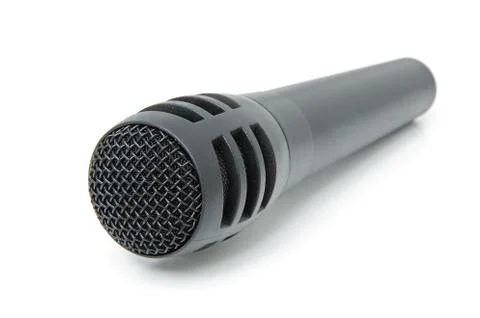 Black microphone Stock Photos