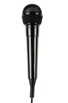 Black microphone Stock Photos