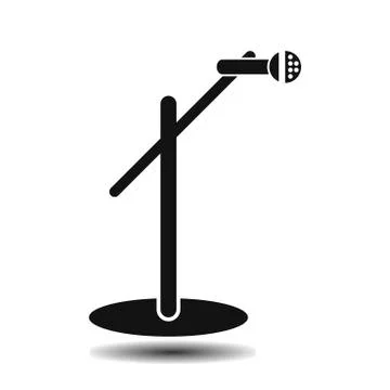 Black microphone theater Stock Illustration