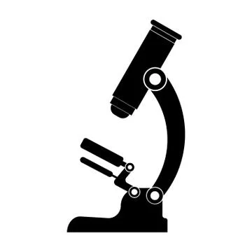 Black microscope icon Stock Illustration