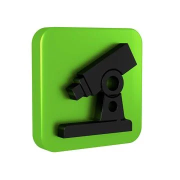 Black Microscope icon isolated on transparent background. Chemistry, pharma.. 스톡 일러스트