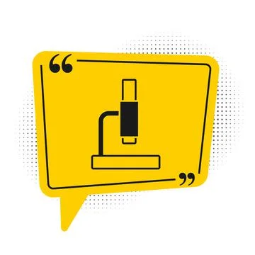 Black Microscope icon isolated on white background. Chemistry, pharmaceutical Stockillustratie
