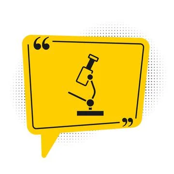 Black Microscope icon isolated on white background. Chemistry, pharmaceutical Stockillustratie