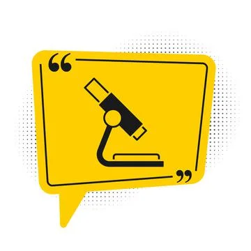 Black Microscope icon isolated on white background. Chemistry, pharmaceutical 스톡 일러스트