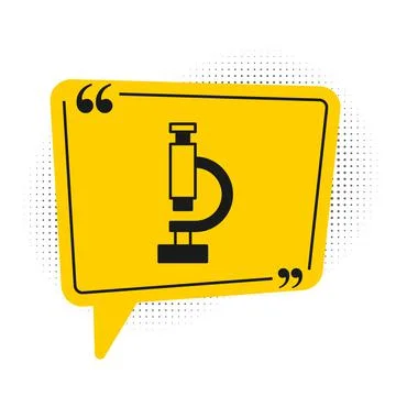 Black Microscope icon isolated on white background. Chemistry, pharmaceutical Stockillustratie