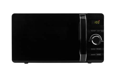 Black microwave isolated Stock-Fotos