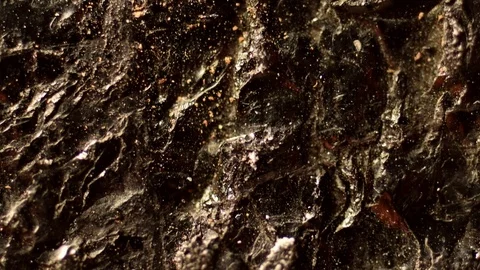 Black Mineral Pan Close Up Stock Footage 73118775
