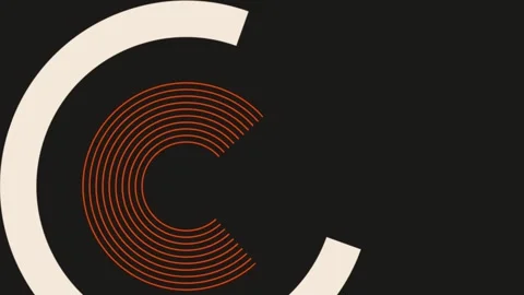 Black Minimal Circle Segments Spinning Loop Background Stock Footage 332914132