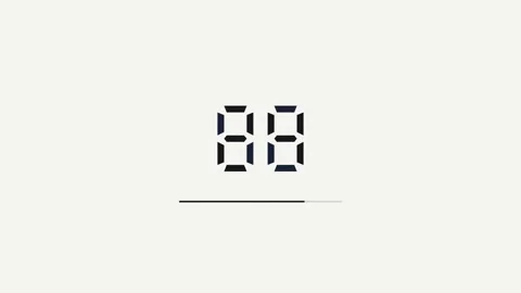 Black Minimal Clean Countdown Timer 30 Seconds for events presentations Stock Footage 342629435