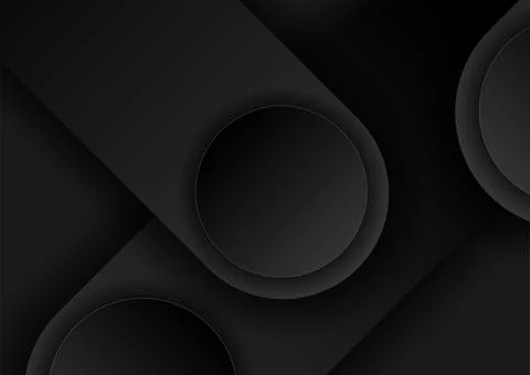 Black minimal geometry abstract background with circles イラスト素材