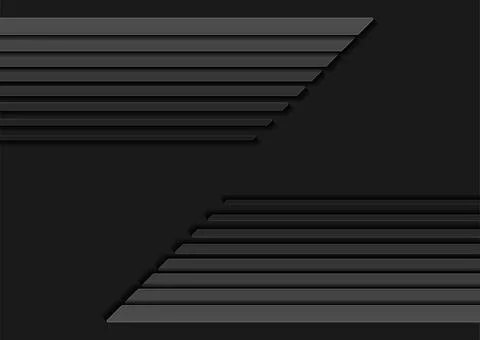 Black minimal stripes technology abstract background Stock Illustration