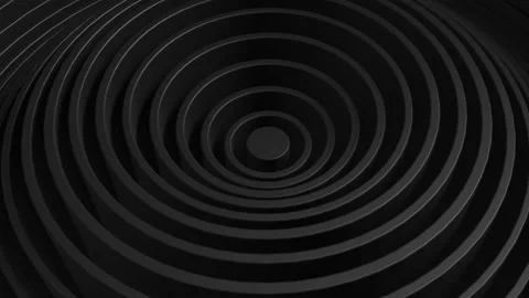 Black minimalism Abstract pattern of circles with the effect of displacement. Wh Stock Footage 154160350