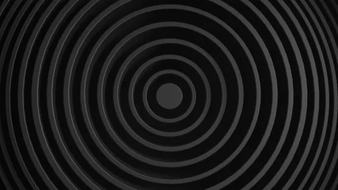 Black minimalism Abstract pattern of circles with the effect of displacement. Wh Stock Footage 154160497