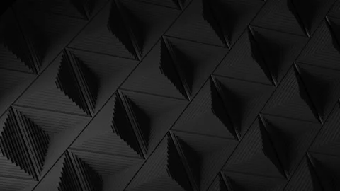 Black minimalism. A mosaic surface with moving black triangles. Abstract geometr Stock Footage 153544469