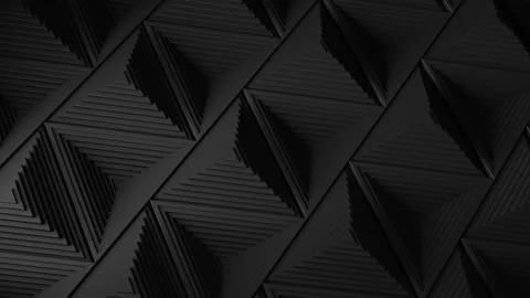 Black minimalism. A mosaic surface with moving black triangles. Abstract geometr Vídeos de archivo 153544782