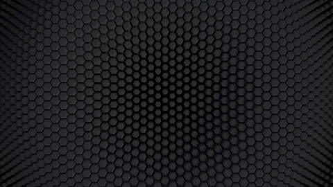 Black minimalism. Mosaic surface with moving hexagons. Abstract geometric backgr Stock Footage 163886508