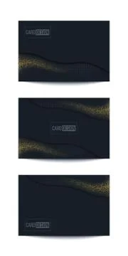 Black minimalistic abstract background set Stock Illustration