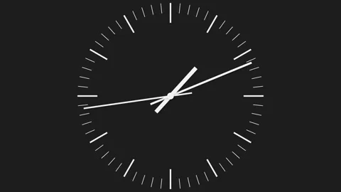 Black minimalistic clock Stock Footage 141432840