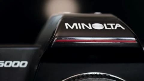 Black Minolta 5000 Moves Into Focus Stock Footage 331615794