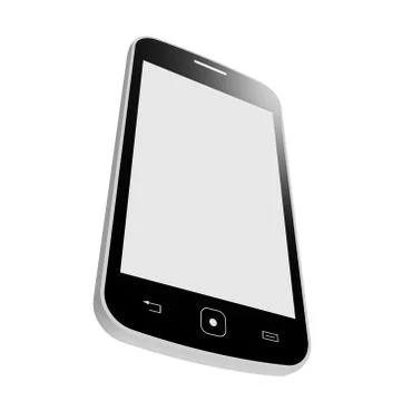 Black mobile phone, 3d rendering Stock Illustration