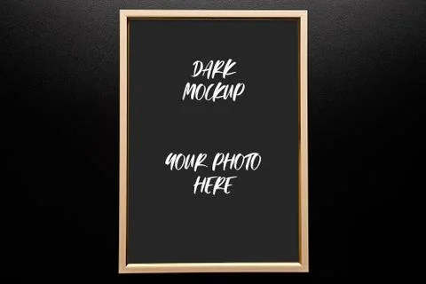 Black mockup with frame. Back to school Stock Photos