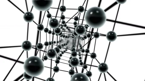 Black molecules structure background wit... | Stock Video | Pond5
