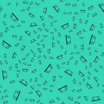 Black Monkey bar icon isolated seamless pattern on green background. Vector Illustrazione stock