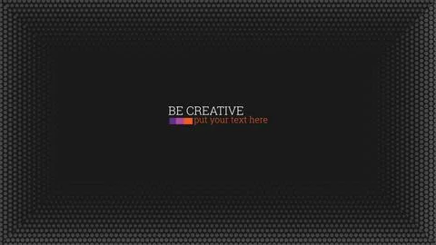 Black monochrome background. Halftone effect from sides to center. Stock Illustration