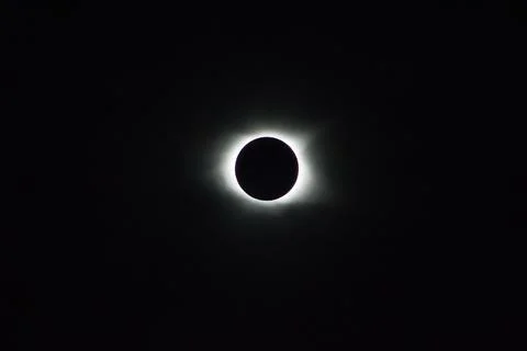 Black moon corona during eclipse Stock Photos
