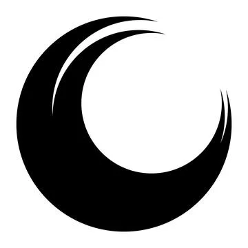Black moon in goth style. Moon for design. T-shirt print in modern gothic style. Stock Illustration