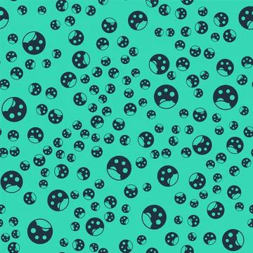 Black Moon phases icon isolated seamless pattern on green background. Vector Illustrazione stock