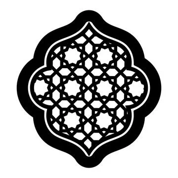 Black Moroccan Geometric Star Pattern Illustrazione stock