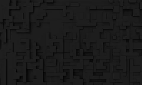 Black mosaic abstract background. Wallpaper and backdrop art concept. 3D il.. Stock Illustration