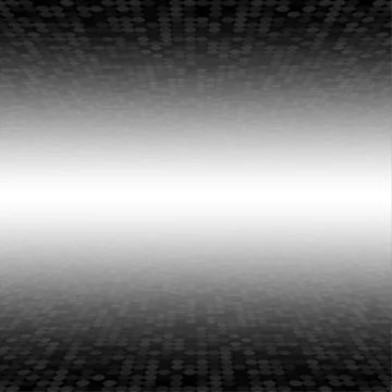 Black Mosaic Tile Circle Background. Perspective. Stock Illustration