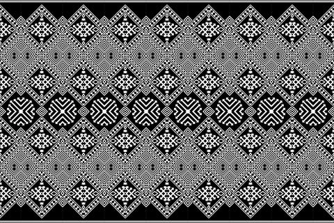 Black motif geometric pattern Stock Illustration