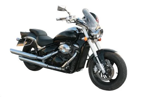 Black motorcycle Stock Photos