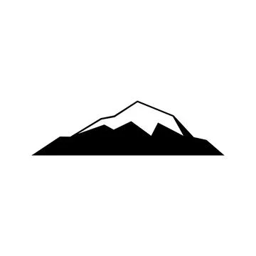 Black mountain sign icon. Vector illustration eps 10 Stock Illustration