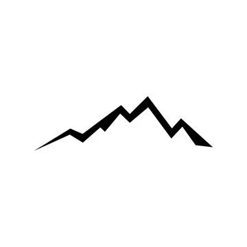 Black mountain sign icon. Vector illustration eps 10 Stock Illustration