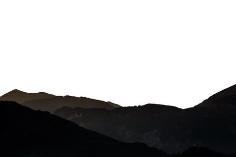 A black mountain on a transparent background Stock-Fotos