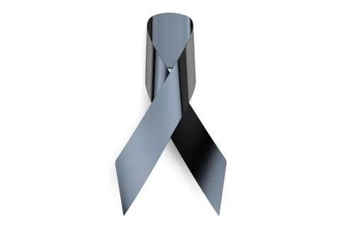 Black Mourning Ribbon, 3D rendering Stock Illustration