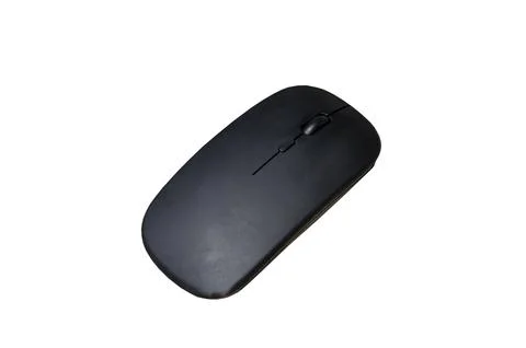 Black mouse computer accessories isolated on white background Foto stock