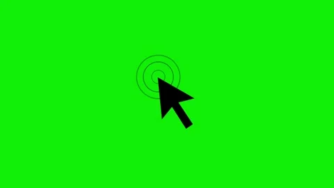 Black Mouse Cursor on Green Screen Background 4K Stockbeeldmateriaal 316132670