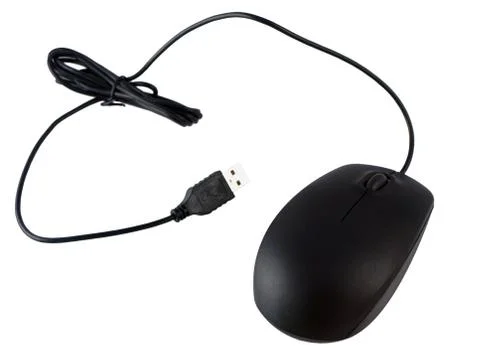 Black mouse for notebook and pc Foto stock