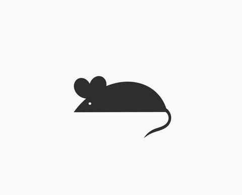 Black mouse shape icon. Vector illustration. Stock Illustration