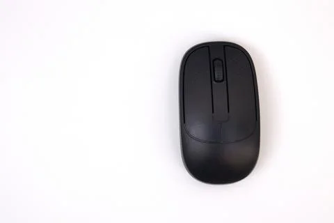 Black mouse on white background Stock Photos